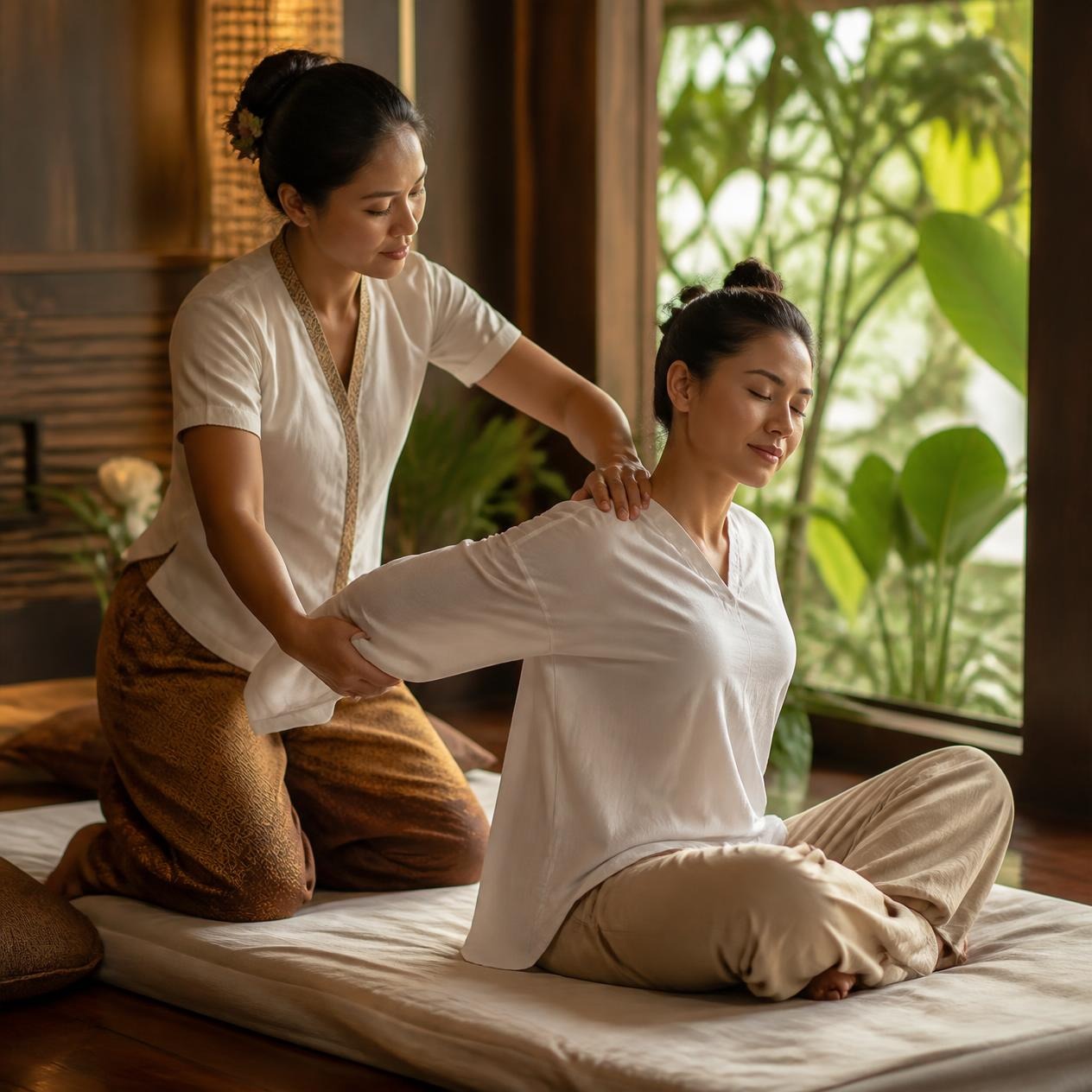 Traditionelle Thai-Massage-Behandlung